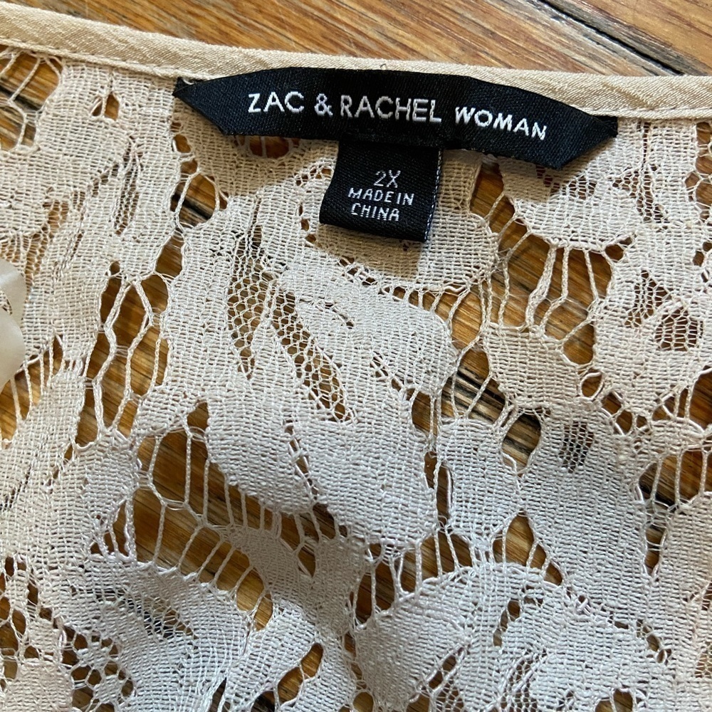 Zac & Rachel Cream Lace Blouse - Picture 3 of 8